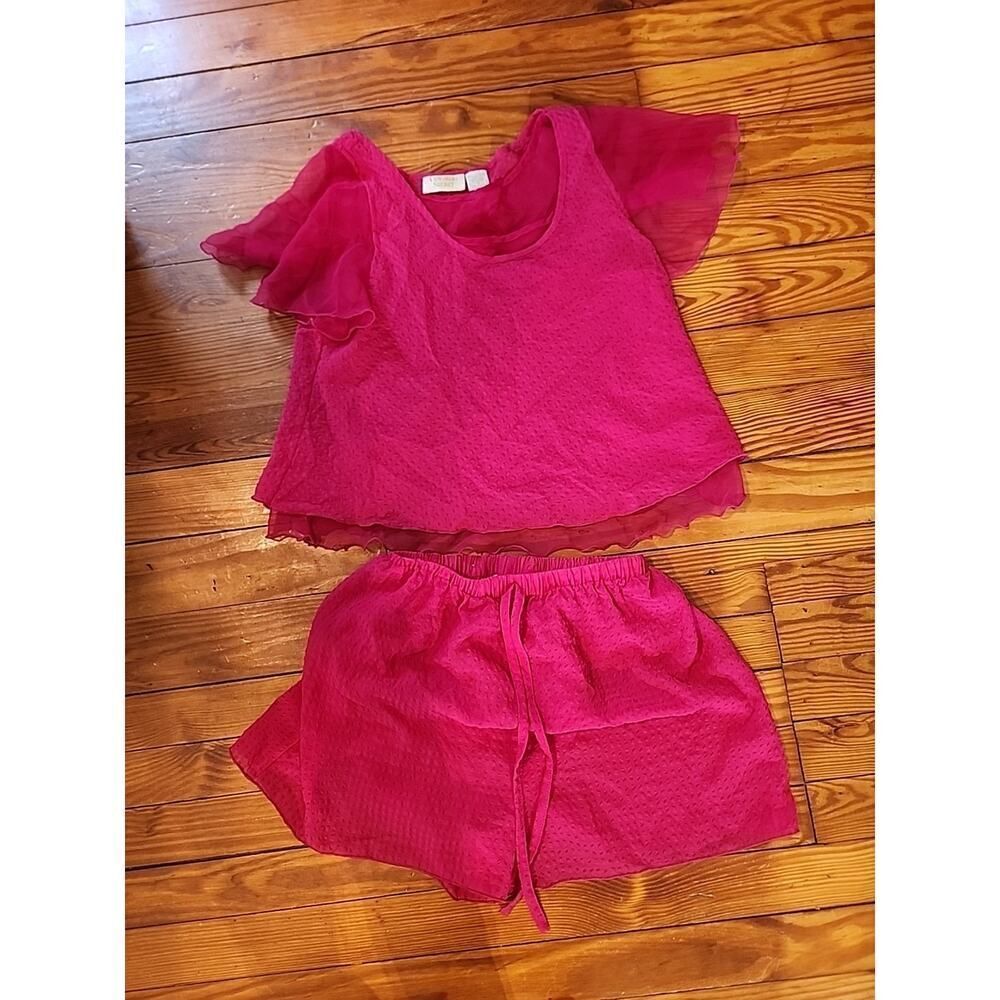 Vtg 90s Victoria Secret Lingerie Women Small Sheer Sexy Matching Set Sleepwear